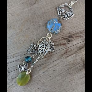 Mushroom Butterfly Necklace